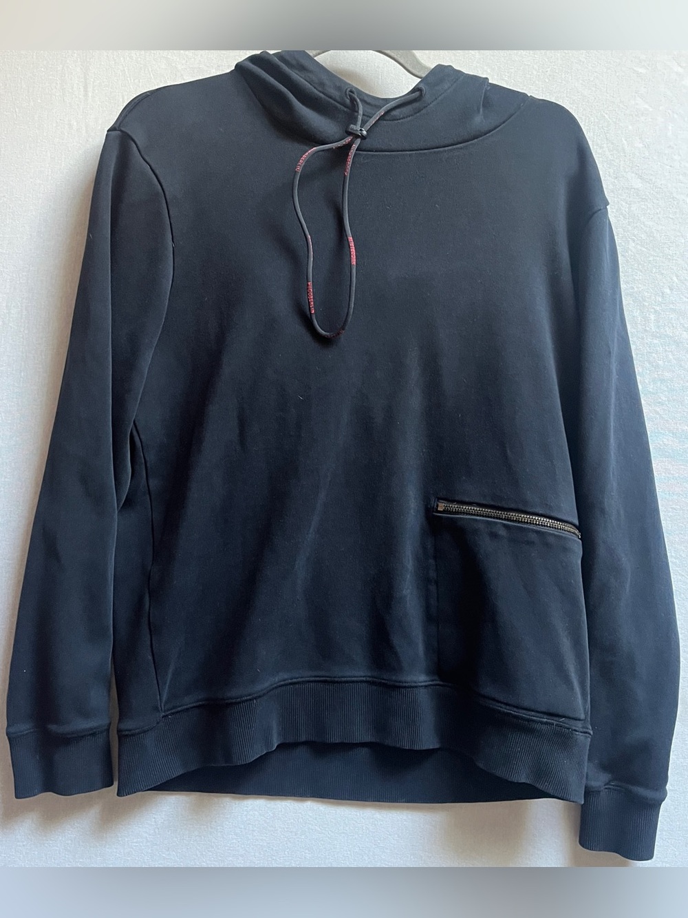 HUGO Hugo Boss Drawcord Hoodie Sweatshirt with Front Zip Pocket Size S